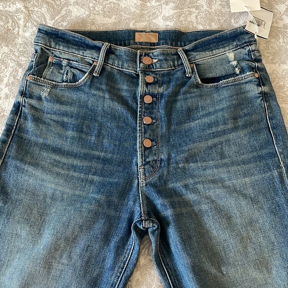 MOTHER The Pixie Dazzler Ankle Fray in Love Pop size 30, NWT - Picture 4 of 8